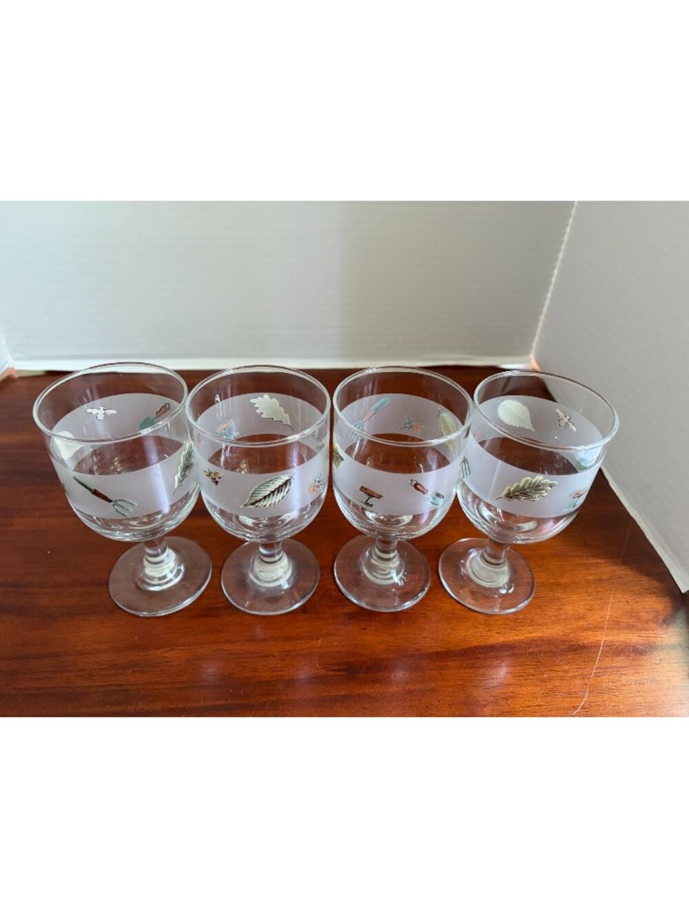 Pfaltzgraff Naturewood 6" High Frosted Wine Goblets (Qty. 4)